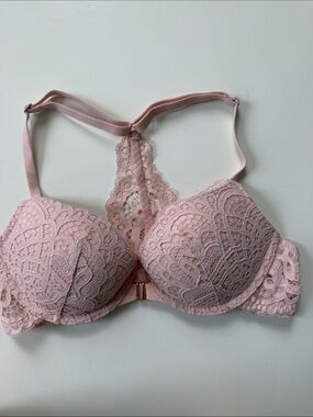 Auden Peach Lace Racerback Push-Up Bra